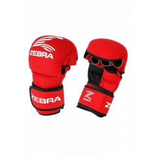 Sparingové MMA rukavice - Zebra - červené (Sparingové MMA rukavice - Zebra - červené)