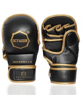 Sparingové rukavice MMA - Gold edition 1.0 - čierne ( Sparingové rukavice MMA- Gold edition 1.0 - čierne)
