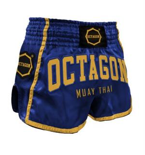 Trenky Muay Thai - Octagon - tmavo modrá/žltá (Trenky Muay Thai - Octagon - tmavo modrá/žltá)