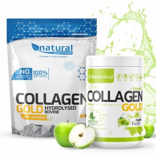 Collagen Gold - hydrolyzovaný kolagén Balenie: 300 g, Príchuť: Stévia Apple Fresh - Biomedical