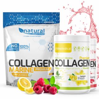Collagen Premium - hydrolyzovaný rybací kolagén Balenie: 300 g, Príchuť: Juicy Raspberry