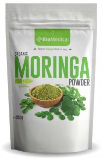 Organic Moringa Powder – Bio Moringa v prášku Balenie: 200 g, Príchuť: Natural