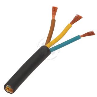 Kábel ohybný H05RR-F 3G1,0 guma čierny Metrov: 100 m