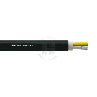 Kábel pevný NAYY-J 4x95 pvc čierny [(N)AYY, E-AYY]