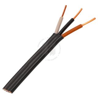 Kábel pevný plochý CYKYLO-O 3x1,5 pvc čierny