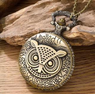Vreckové elegantné hodinky Owl