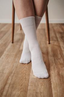 Barefoot ponožky - Crew - Essentials - White Veľkosť: 35-38