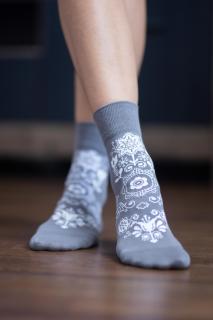 Barefoot ponožky Folk - sivé Veľkosť: 43-46