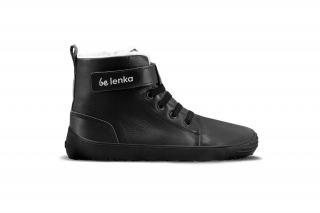 Detské zimné barefoot topánky Be Lenka Winter Kids - All Black Veľkosť: 26