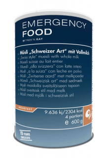 Švajčiarske Müsli s Mliekom (4 porcie) Emergency Food