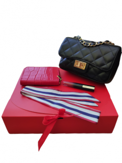 Darčeková sada pre ženy Afrodita (Darčekové balenie s kabelkou, peňaženkou, šatkou a kozmetikou)