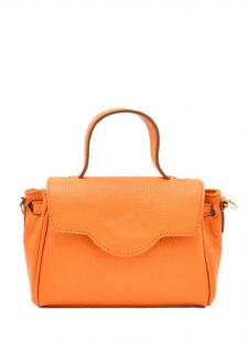 Talianska kožená kabelka Arancione (Dámska kožená taška Flap)