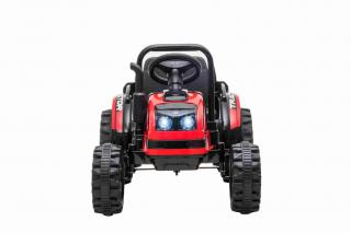 Elektrický Traktor POWER s vlečkou, červený Farba: Červená