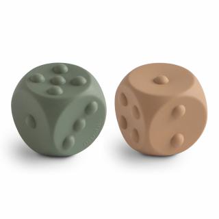 Mushie detké silikónové kocky pop-it 2ks Farba: Dried Thyme - Natural