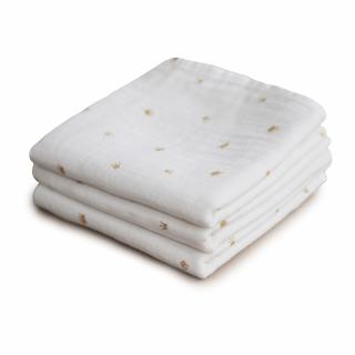 Mushie mušelínové plienky z organickej bavlny 3ks Farba: Crowns