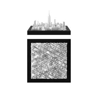 Na.stenu New York 3D model mesta dekorácia na stenu Biela/PLA Veľkosť: 20x20