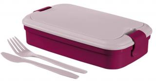 Box Curver® LunchGo 1300 ml, obedár, fialový. dóza s príborom