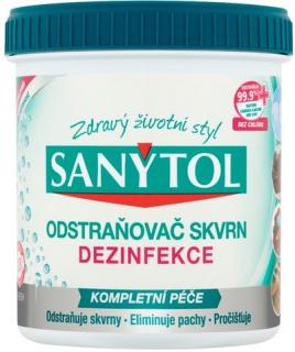 Dezinfekcia Sanytol, odstraňovač škvŕn z tkanín a odevov, 450 g