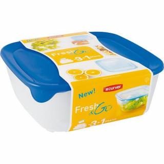 Dóza Curver® Fresh  sada 4 ks,  250/800/1700/2900 ml, modrá