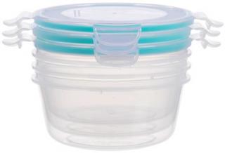 Dóza MagicHome Lunchbox set YH371, sada 3 ks,  700 ml, 145x145x75 mm, okrúhla, Clip