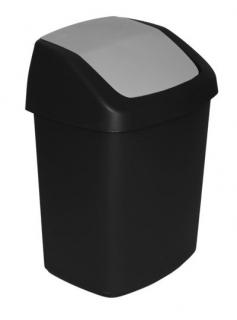 Kôš Curver® SWING BIN, 15 lit., 24.8x30.6x41.8 cm, čierny/sivý, na odpad