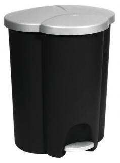 Kôš Curver® TRIO PEDAL BIN, 40 lit., 39.4x47.8x59.2 cm, čierny/sivý, na odpad