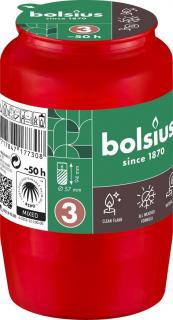 Náplň Bolsius, 50 h, 152 g, 57x94 mm, do kahanca, červená, olej