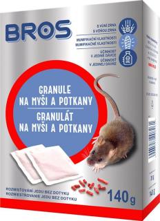 Návnada Bros, na myši a potkany, granule, 140 g (2172811)