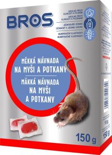 Návnada Bros, na myši a potkany, mäkká, 150 g (2172812)