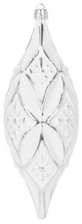 Ozdoba MagicHome Vianoce, strieborné, na vianočný stromček, 2 ks, 16 cm