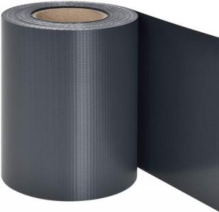 Páska Strend Pro EUROSTANDARD, 190 mm, L-35 m, tieniaca, antracit, krycia, na plotové panely, s 20 klipsami, 450 g/m2, PVC, RAL7016