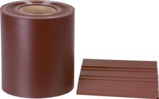 Páska Strend Pro EUROSTANDARD, 190 mm, L-35 m, tieniaca, mahagónová hnedá, krycia, na plotové panely, s 20 klipsami, 630 g/m2, PVC, RAL8016