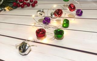 Reťaz MagicHome Vianoce Bell, 20x LED biela, so zvončekom, 2xAA, jednoduché svietenie, osvetlenie, L-1,9 m
