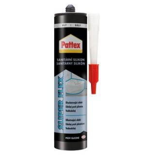 Silikón Pattex Super Flex, sanitárny, biely, 280 ml (020603)