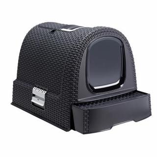 Toaleta Curver® LITTERBOX, Antracit, pre domácu mačku, 51x38x40 cm