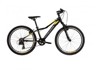 Kross Hexagon JR 1.0 2023 Black-silver-yellow Priemer kolies: 24", Veľkosť rámu: 13"