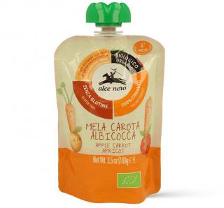 Alce Nero BIO kapsička jablko, mrkva a marhuľa, 100 g