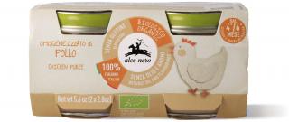 Alce Nero BIO Kuracie pyré, dojčenská výživa od 4. mes., 2x80 g