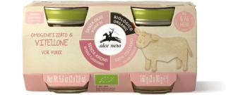 Alce Nero BIO Teľacie pyré, dojčenská výživa od 4. mes., 2x80 g