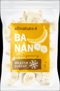 Allnature Banán sušený mrazom plátky, 20 g
