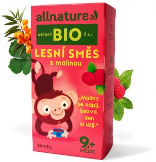 Allnature BIO Detský čaj Lesná zmes s malinou, 20 x 1,5 g