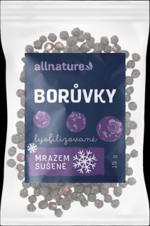 Allnature Čučoriedka sušená mrazom celá, 15 g