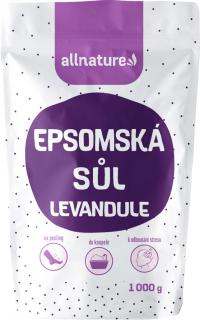 Allnature Epsomská soľ, Levanduľa, 1000 g