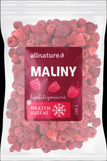 Allnature Malina sušená mrazom celá, 100 g