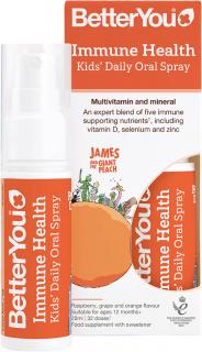 BetterYou Immune Health Kids' Daily Spray, Orálny sprej pre deti 1+, 25 ml (128 strekov)
