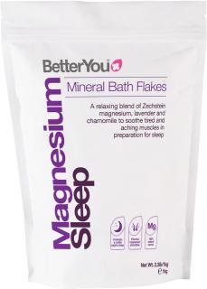 BetterYou Magnesium Bath Flakes Sleep, Magnesiové vločky do kúpeľa - spánok, 1 kg