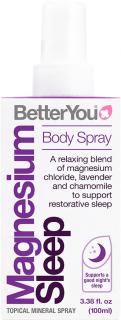 BetterYou Magnesium Oil Body Spray Sleep, Magnéziový telový olej v spreji - spánok, 100 ml