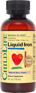 ChildLife Liquid Iron, Tekuté železo, Natural Bobule, 118 ml