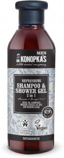 Dr. Konopka's Men Refreshing Shampoo & Shower Gel 2in1, Šampón a sprchový gél pre mužov 2v1, 280 ml