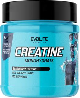 Evolite Creatine Monohydrate, Kreatín, Čučoriedka, 500 g